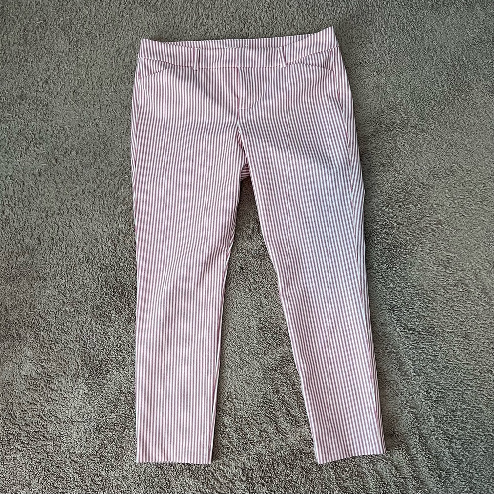 Old Navy Striped Red and White Pixie Ankle Pants Size 12